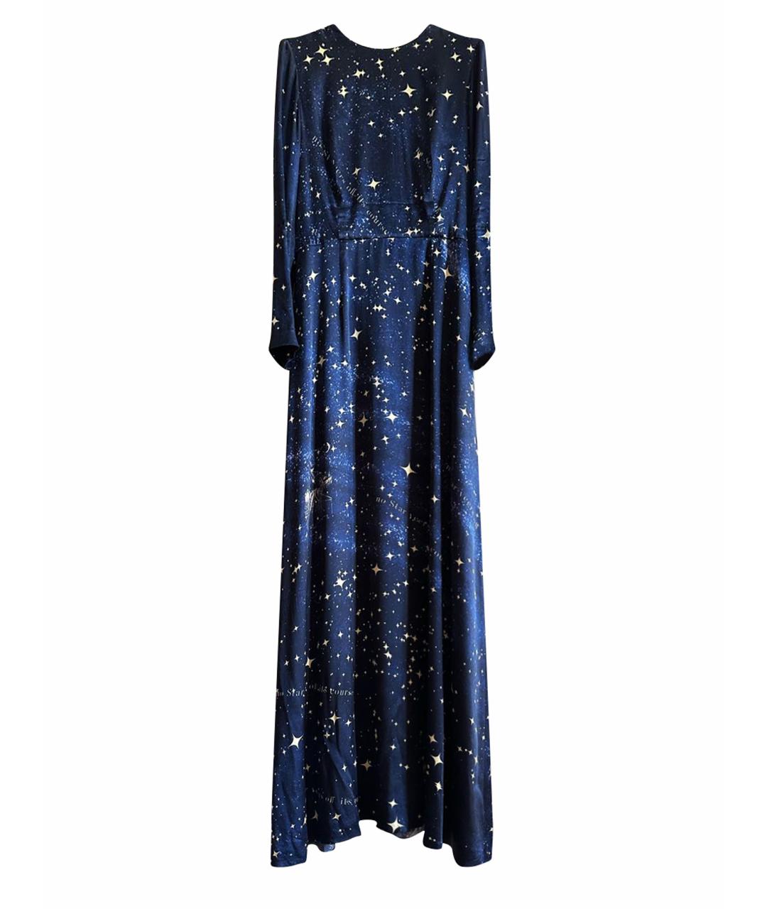 A LA RUSSE Темно-синее шелковое вечернее платье, фото 1