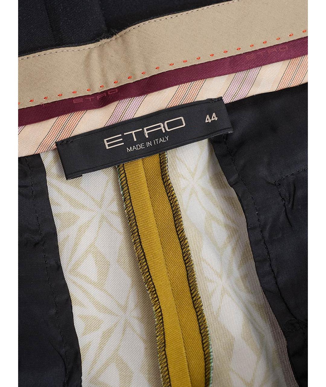 ETRO Черные прямые брюки, фото 3