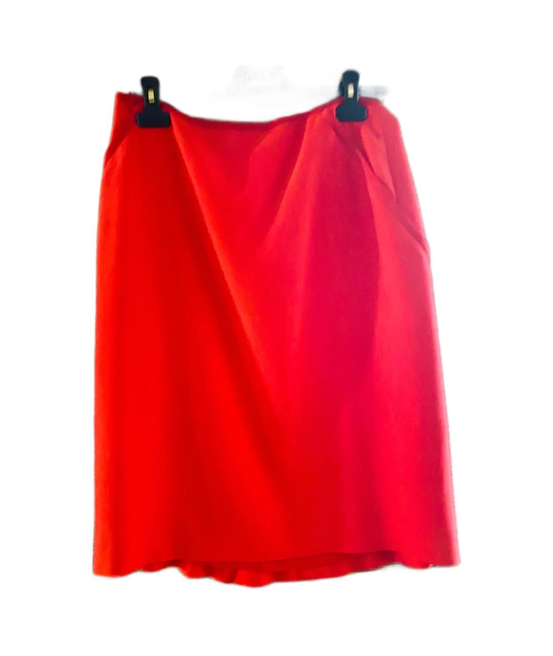 ESCADA Красная шерстяная юбка миди, фото 5