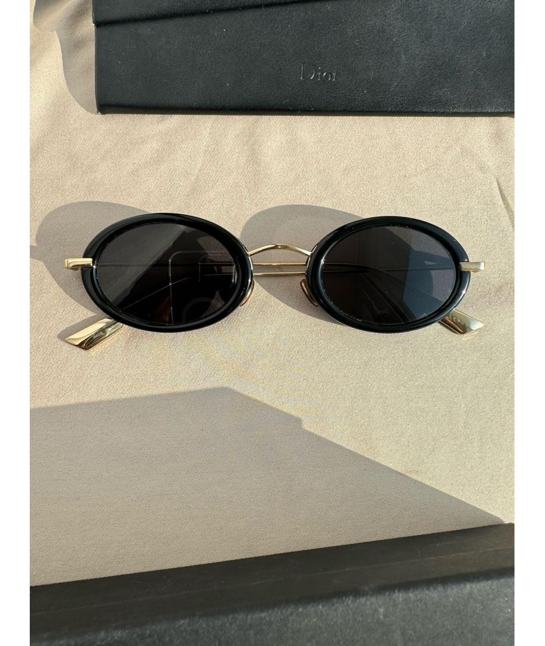 CHRISTIAN DIOR Черные пластиковые солнцезащитные очки, фото 8