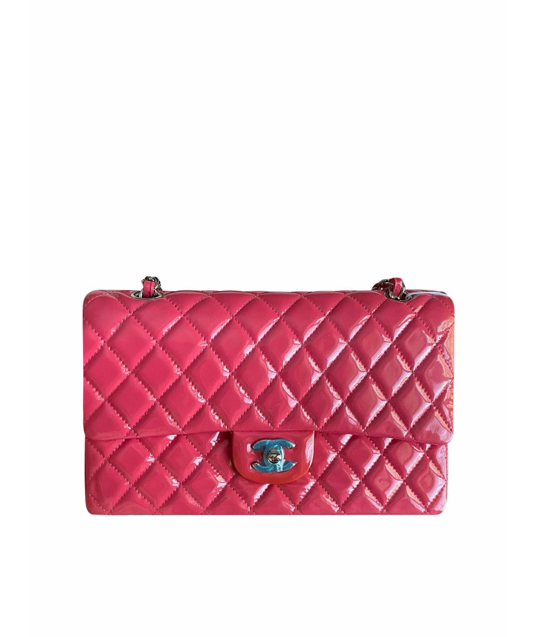 CHANEL PRE-OWNED Розовая сумка через плечо из лакированной кожи, фото 1