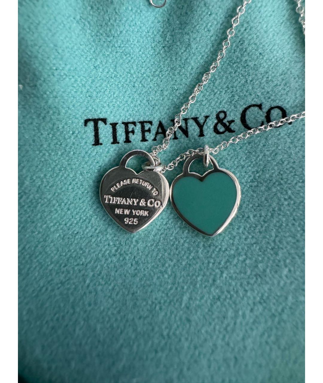 TIFFANY&CO Бирюзовая серебряная подвеска, фото 3