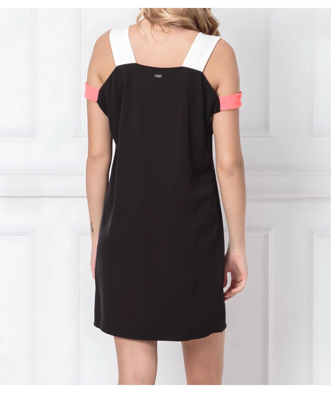 ARMANI EXCHANGE Черное полиэстеровое повседневное платье, фото 3