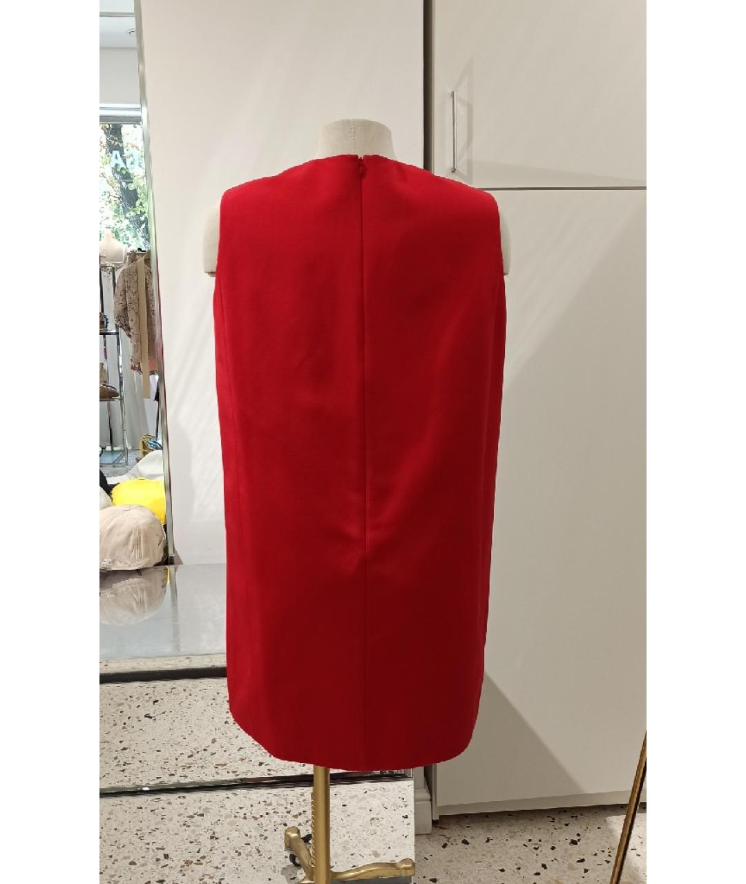 CHRISTIAN DIOR Красное хлопковое повседневное платье, фото 3