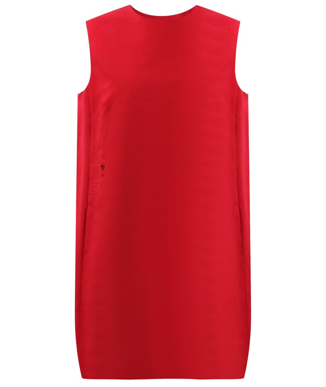 CHRISTIAN DIOR Красное хлопковое повседневное платье, фото 1