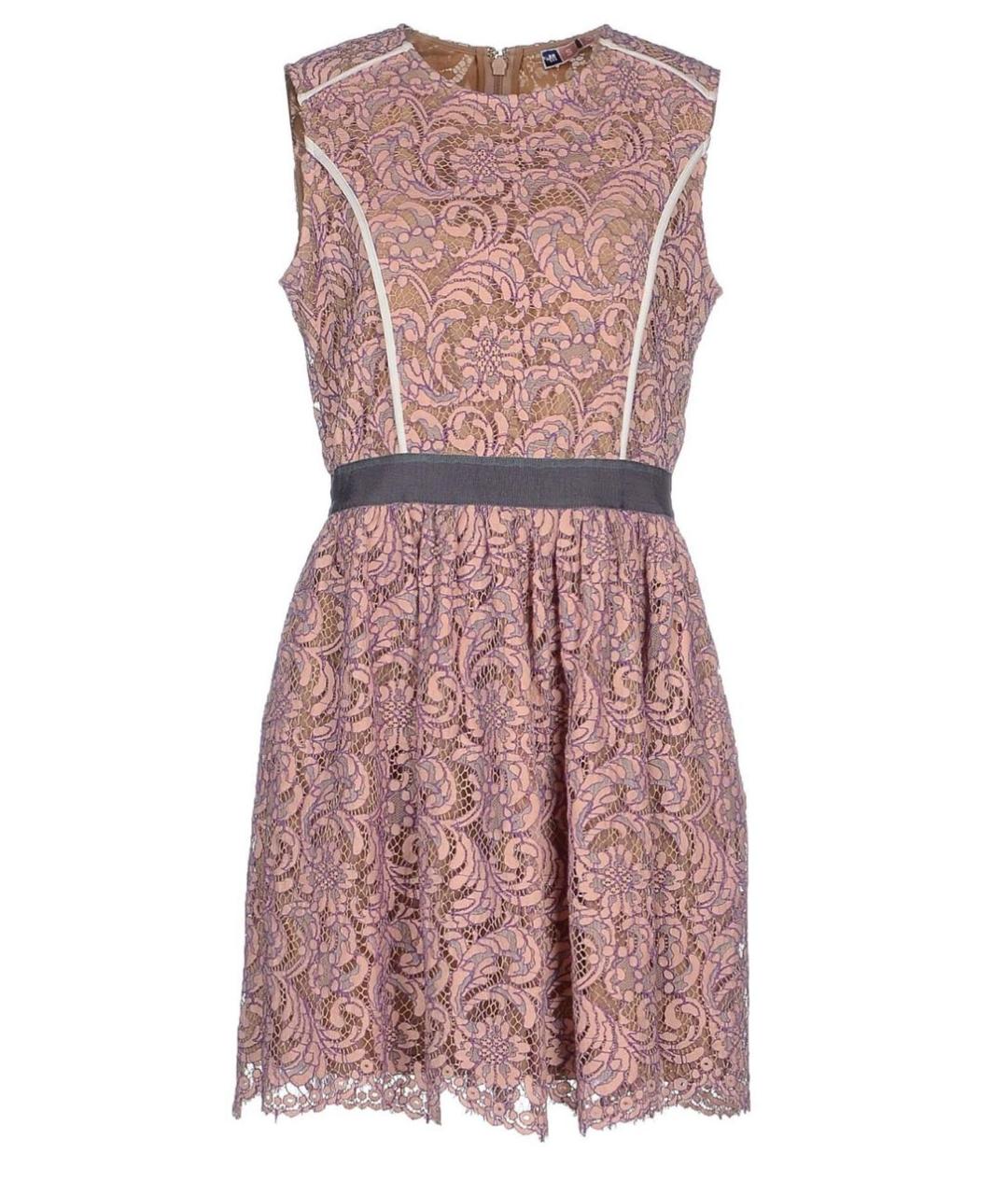 MSGM Розовое хлопковое коктейльное платье, фото 1