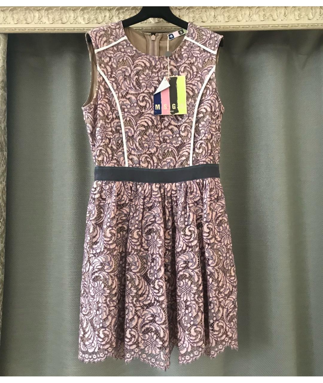 MSGM Розовое хлопковое коктейльное платье, фото 6