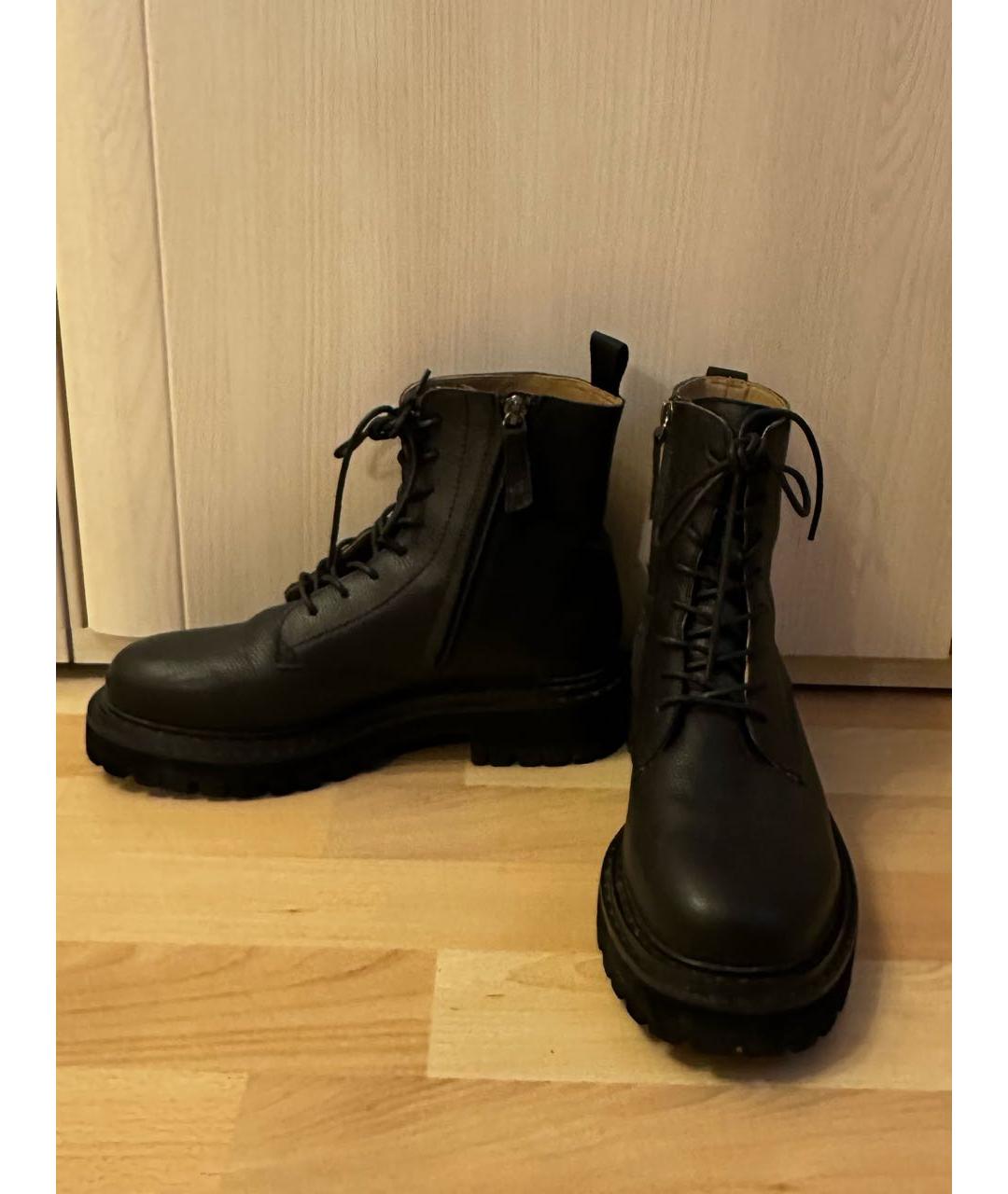 12 STOREEZ Черные кожаные ботинки, фото 6