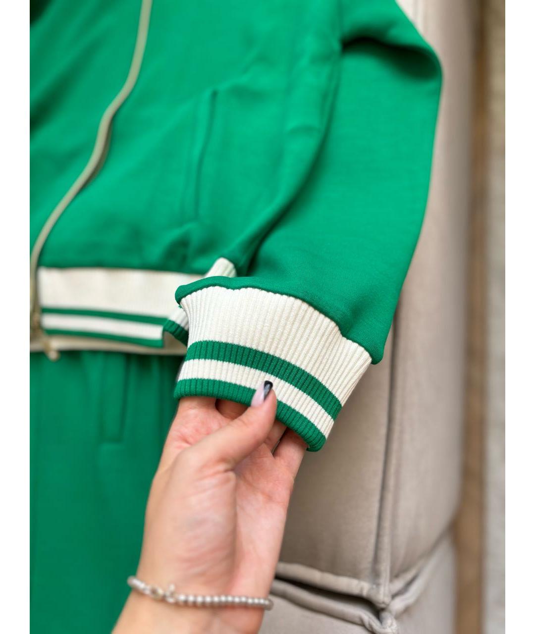 TWIN-SET Зеленый вискозный костюм с брюками, фото 3