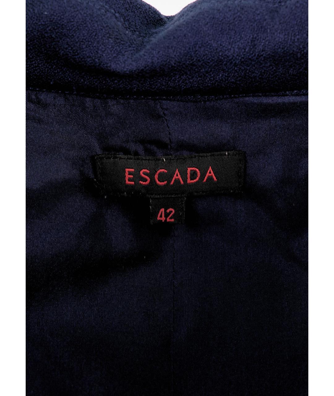 ESCADA Темно-синее шерстяное повседневное платье, фото 3