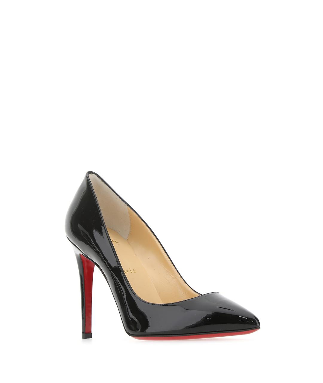 CHRISTIAN LOUBOUTIN Черные кожаные туфли, фото 2