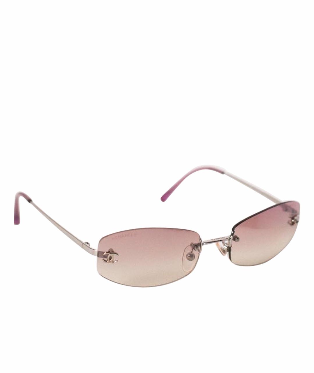 CHANEL Розовые металлические солнцезащитные очки, фото 1