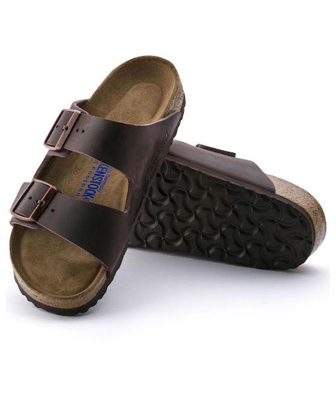 BIRKENSTOCK Коричневые кожаные сандалии, фото 2