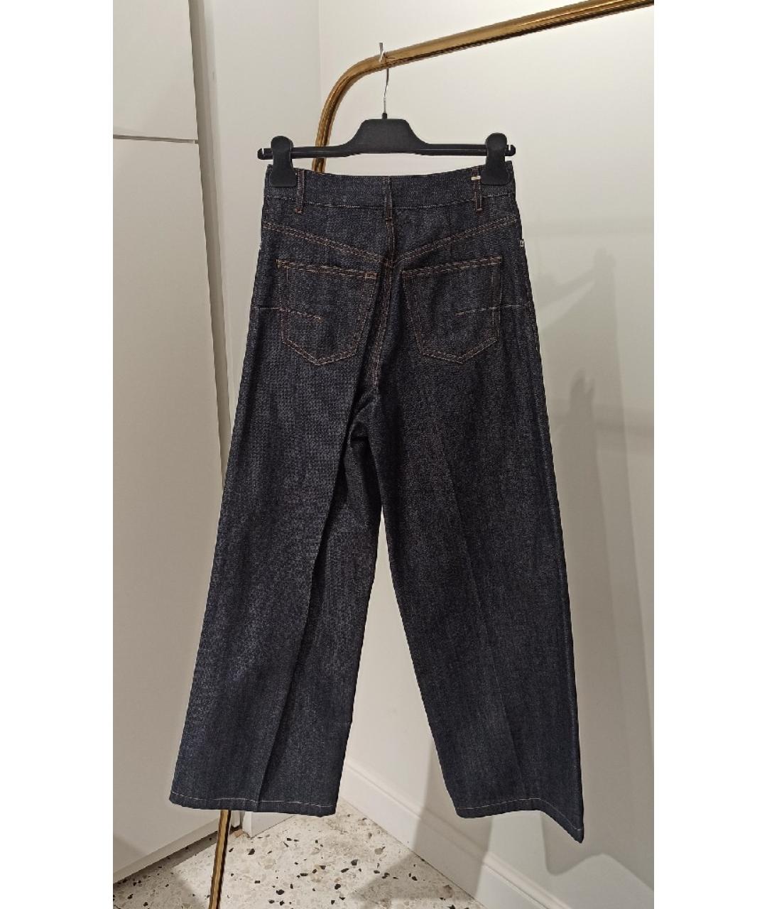 CHRISTIAN DIOR Темно-синие хлопковые джинсы клеш, фото 2