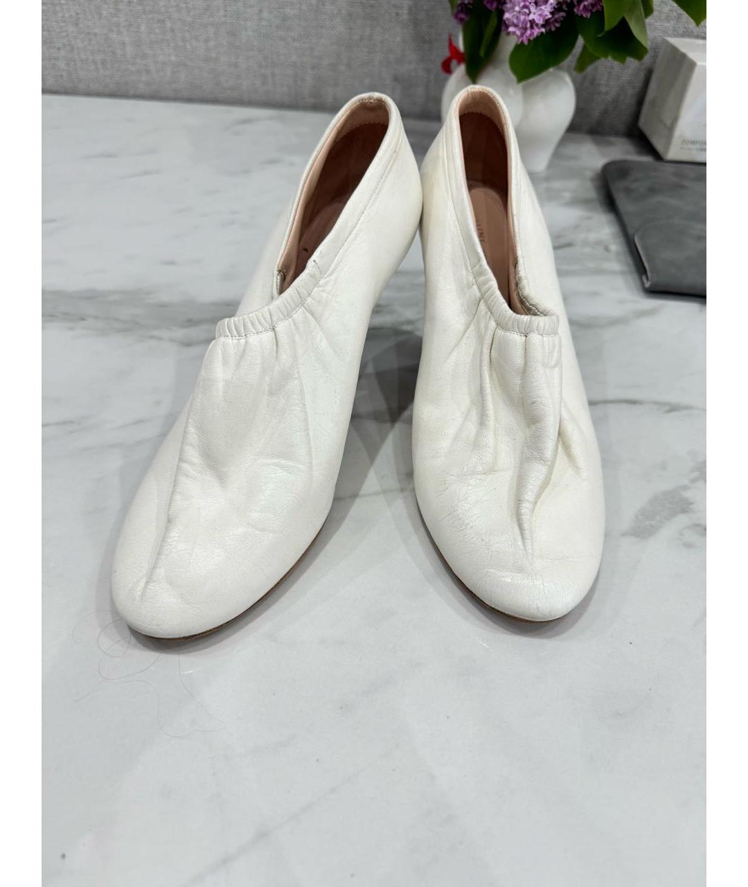 CELINE Белые кожаные туфли, фото 2