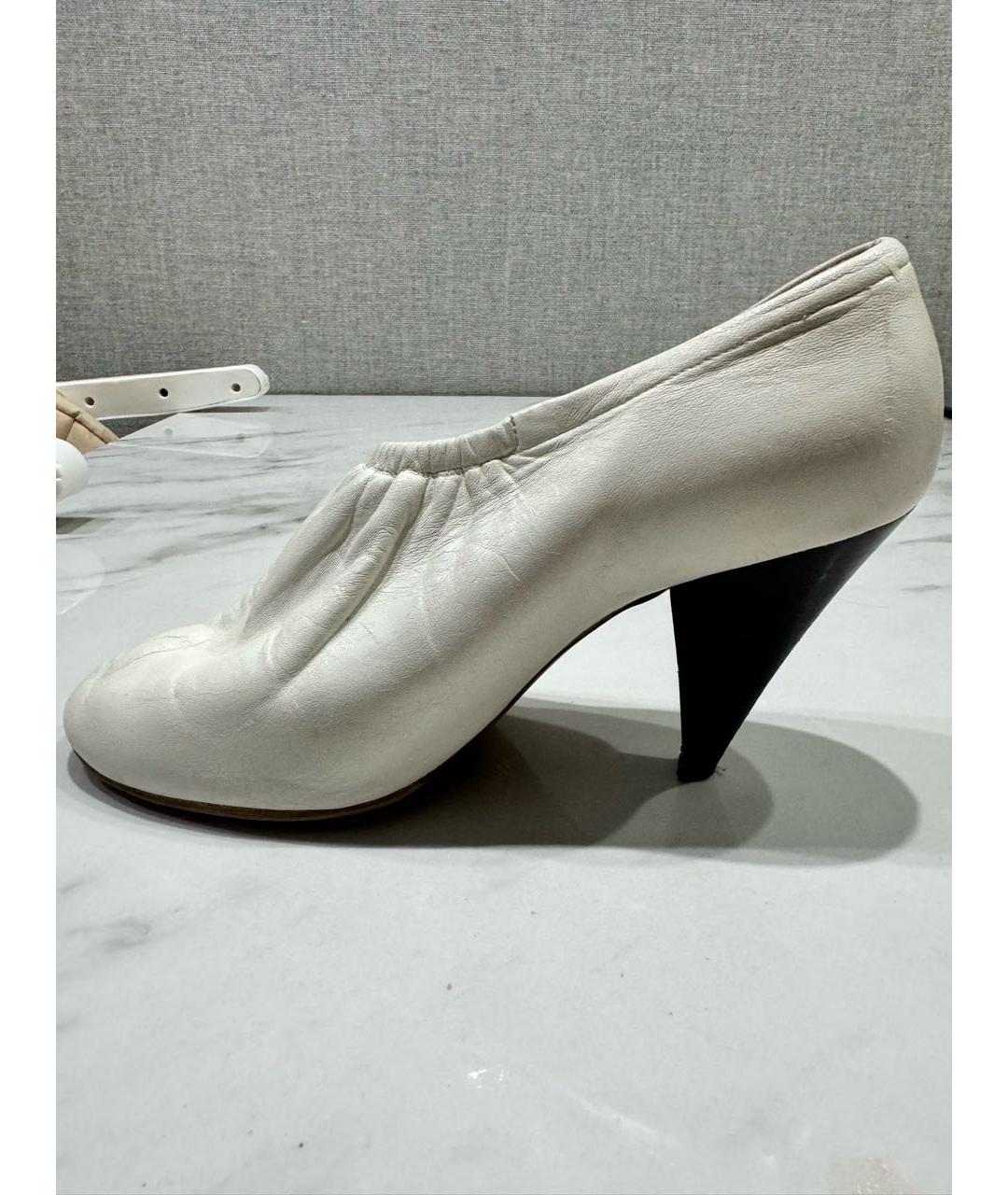 CELINE Белые кожаные туфли, фото 5