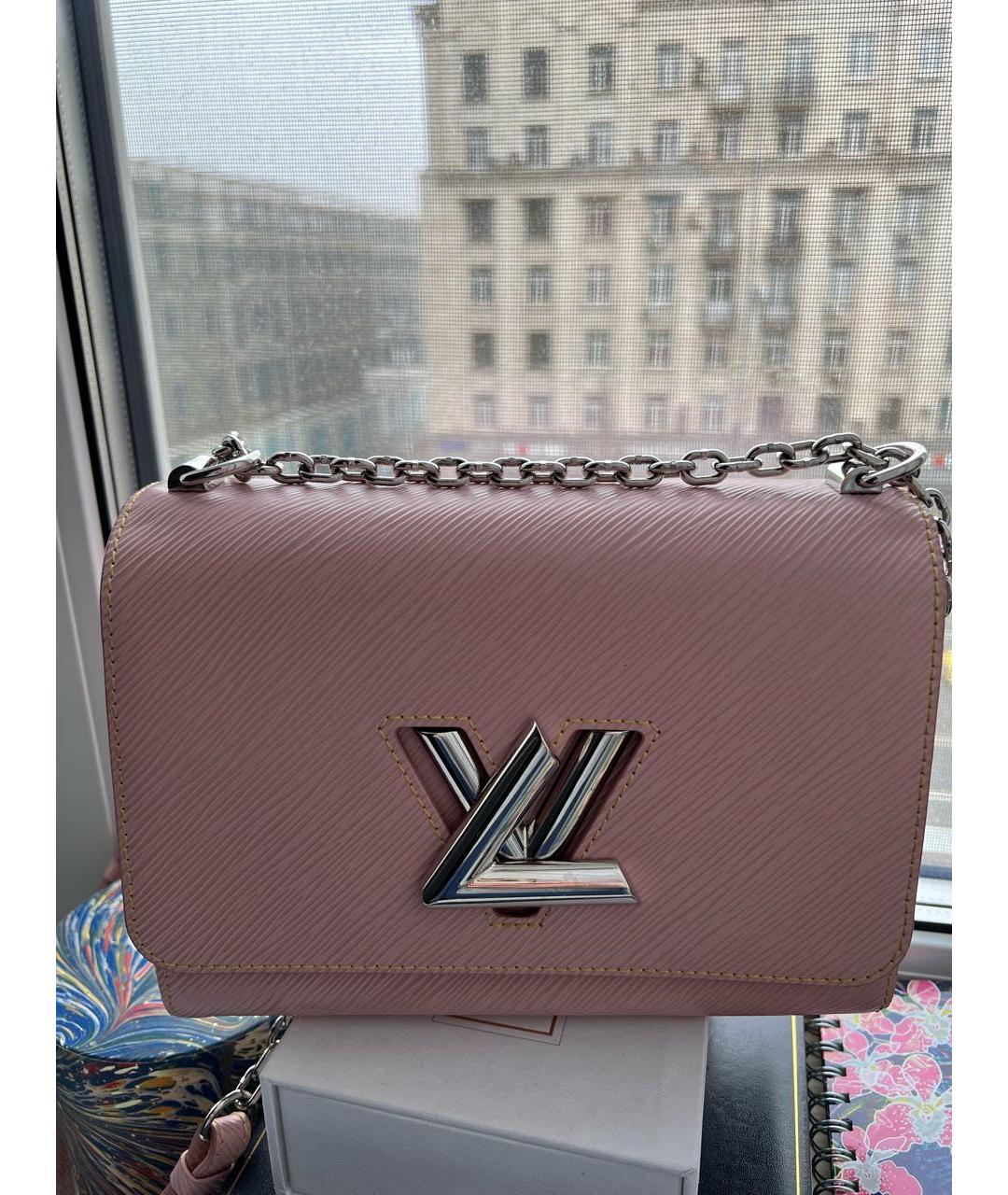 LOUIS VUITTON Розовая кожаная сумка через плечо, фото 4