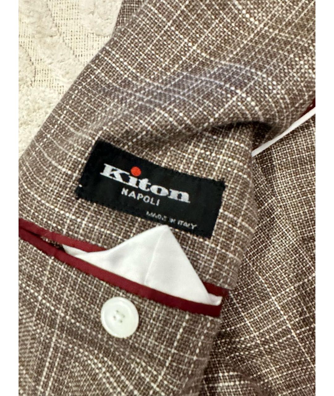 KITON Коричневый пиджак, фото 3