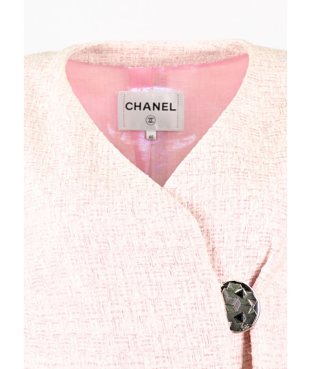 CHANEL PRE-OWNED Розовое полиэстеровое пальто, фото 4
