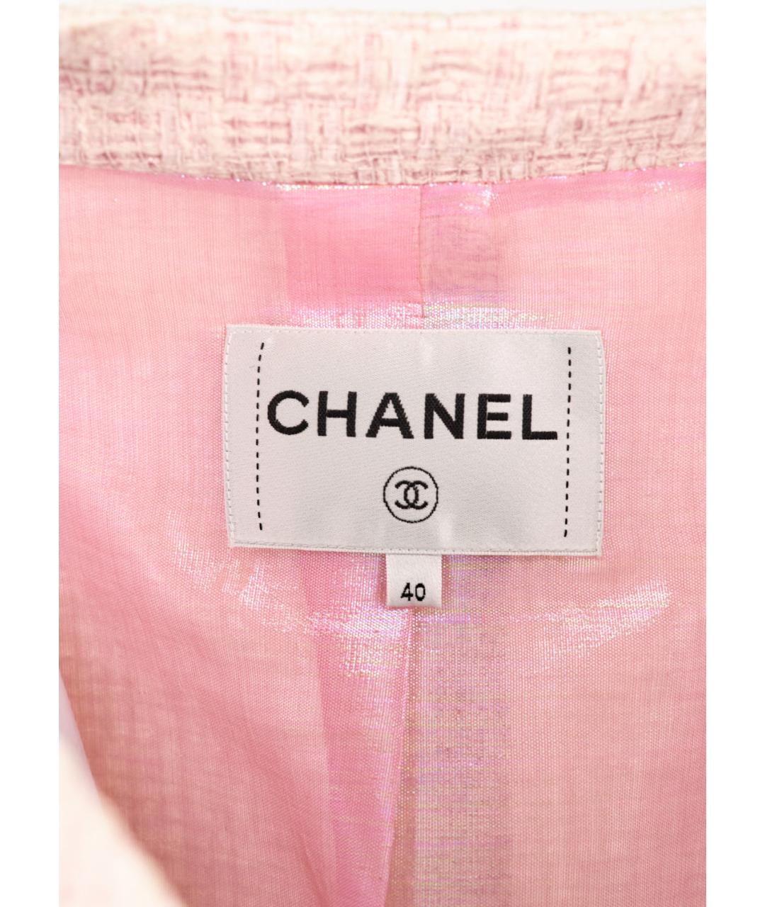 CHANEL PRE-OWNED Розовое полиэстеровое пальто, фото 3