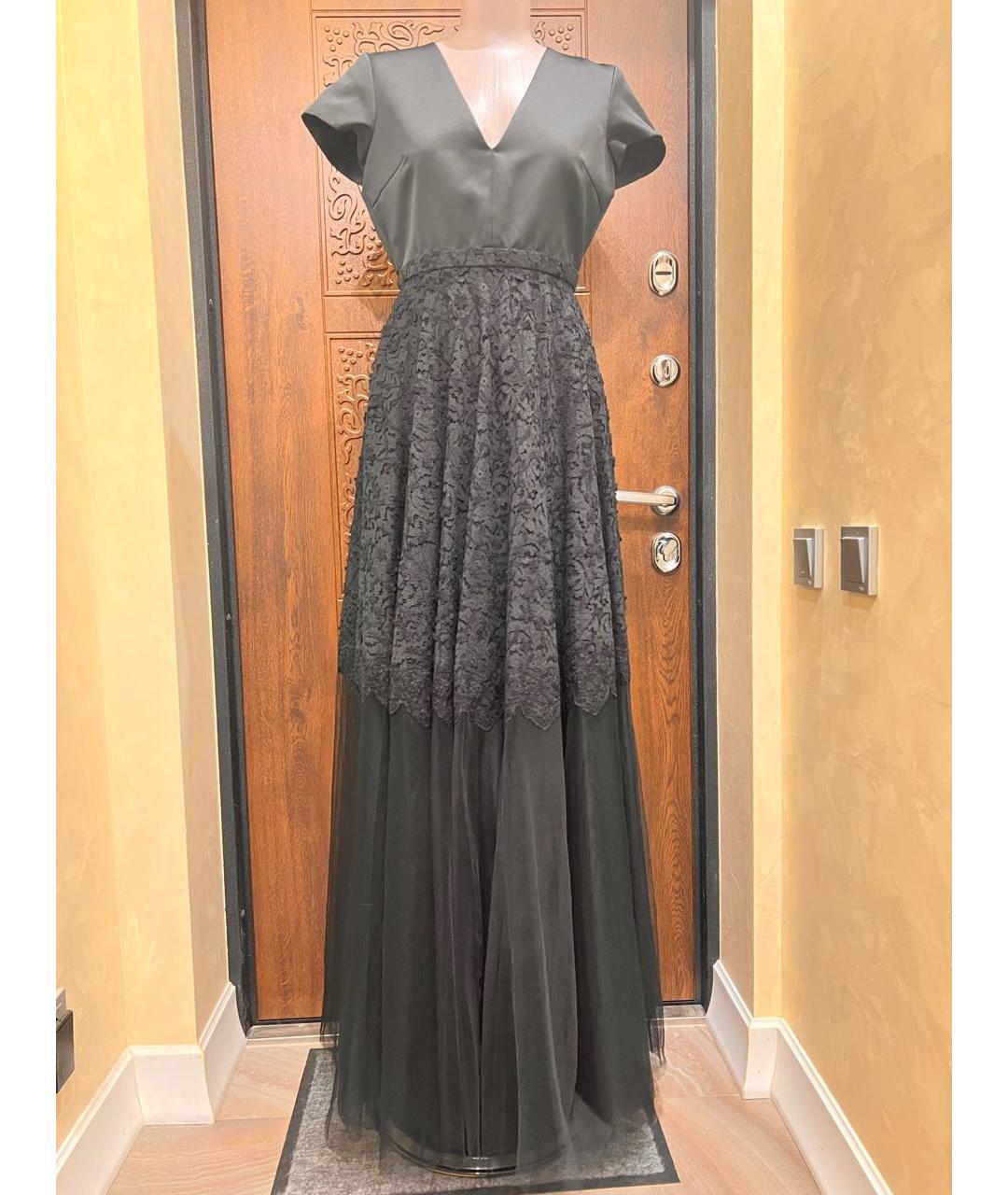 NO. 21 Черное полиамидовое вечернее платье, фото 9