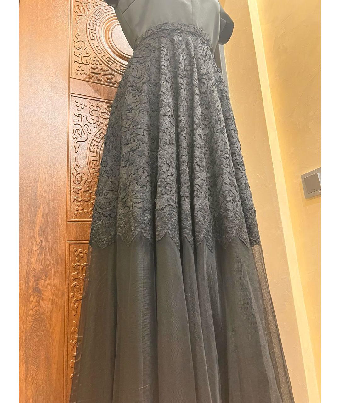 NO. 21 Черное полиамидовое вечернее платье, фото 5
