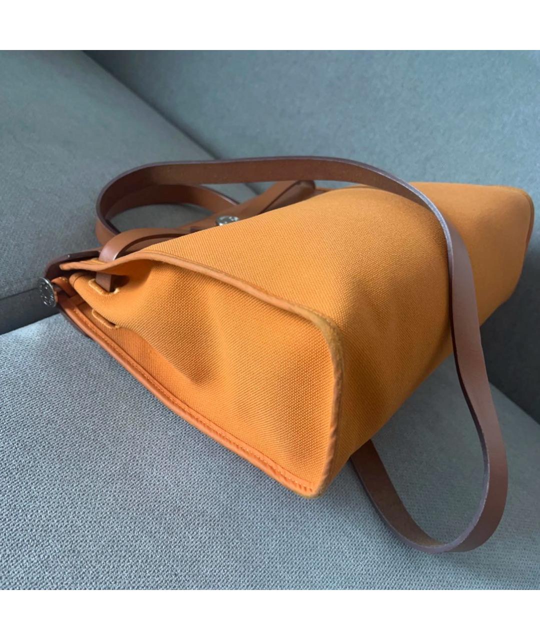 HERMES PRE-OWNED Оранжевая сумка с короткими ручками, фото 5