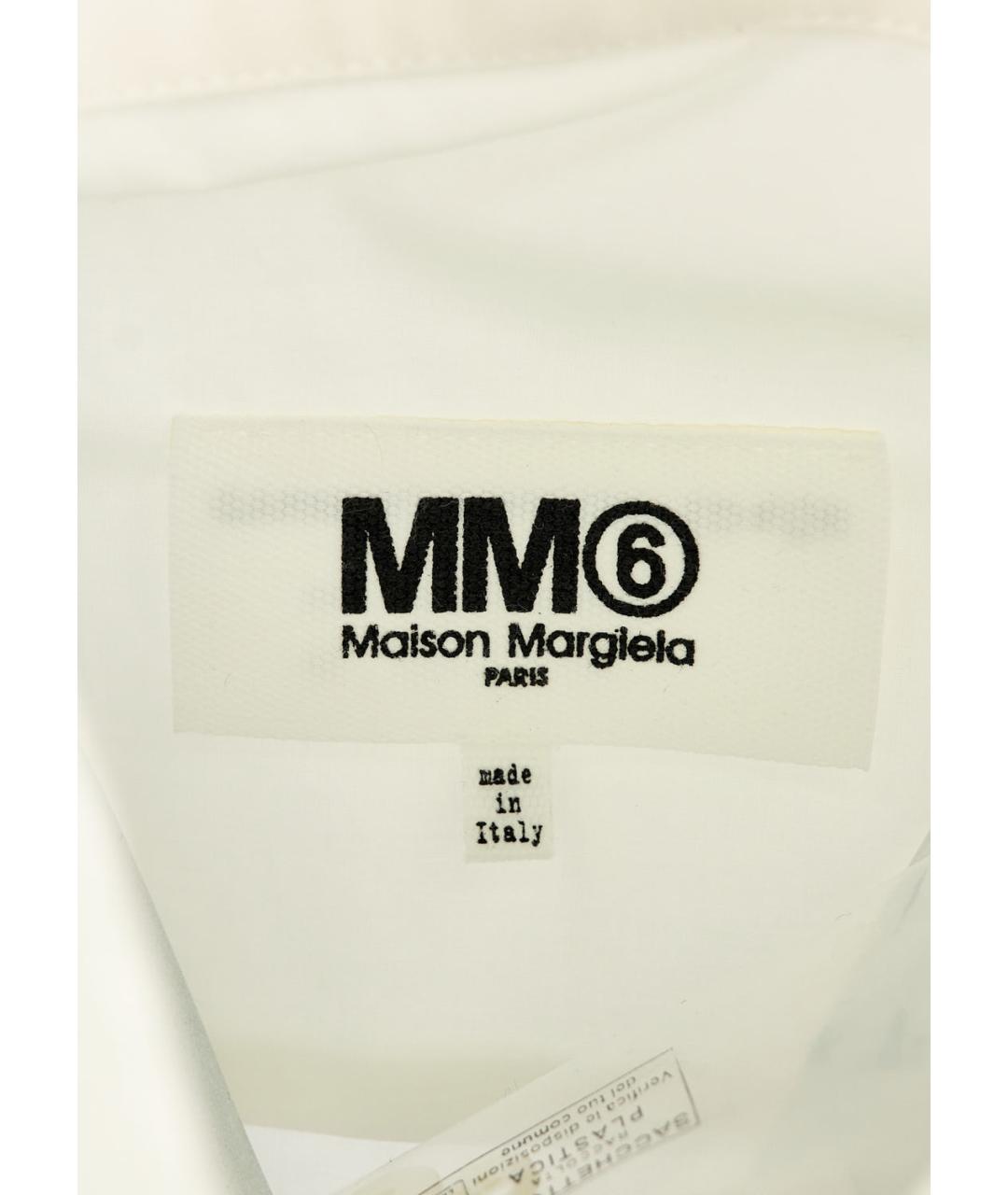 MM6 MAISON MARGIELA Белая хлопковая рубашка, фото 3