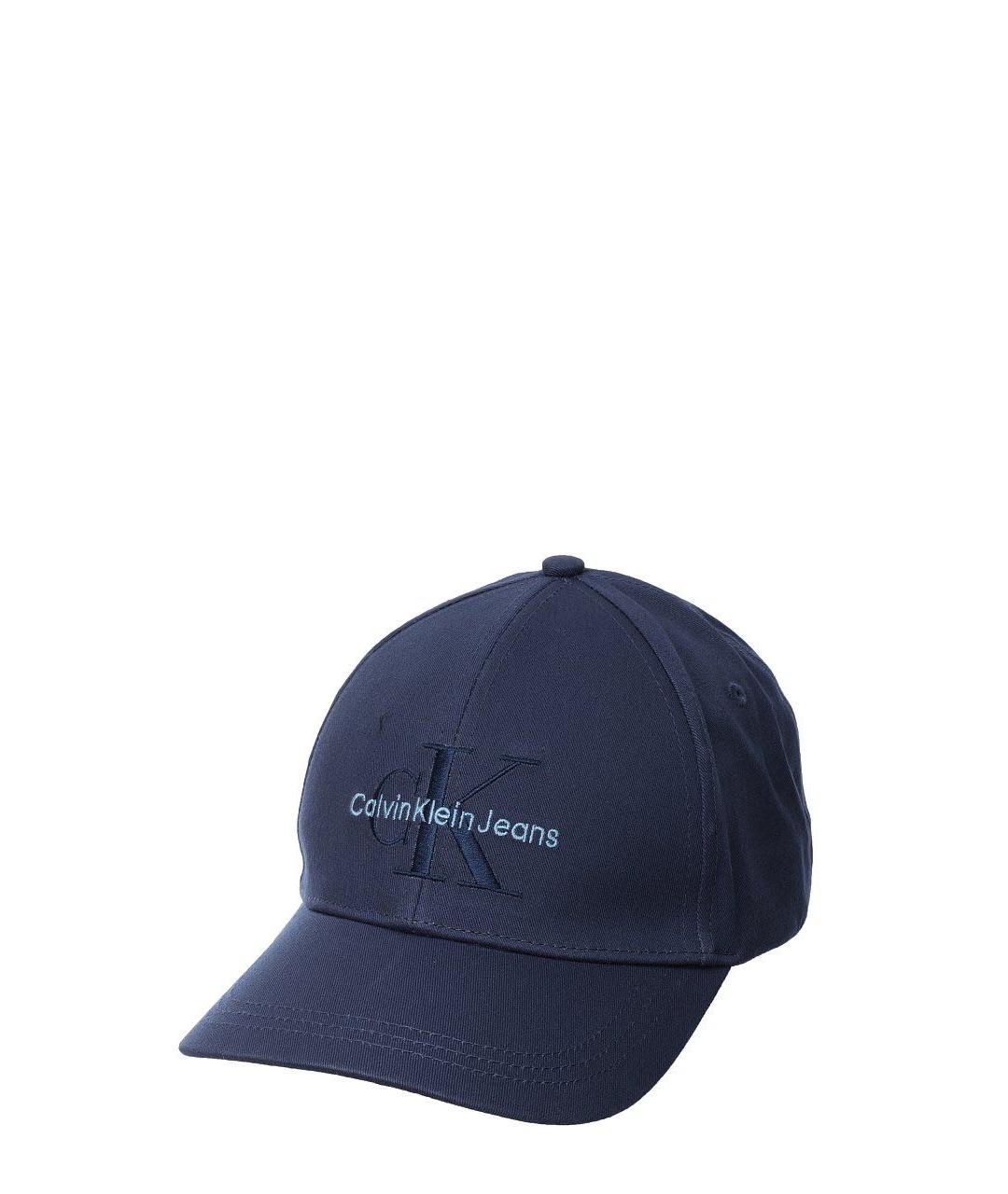CALVIN KLEIN Темно-синяя хлопковая кепка/бейсболка, фото 2