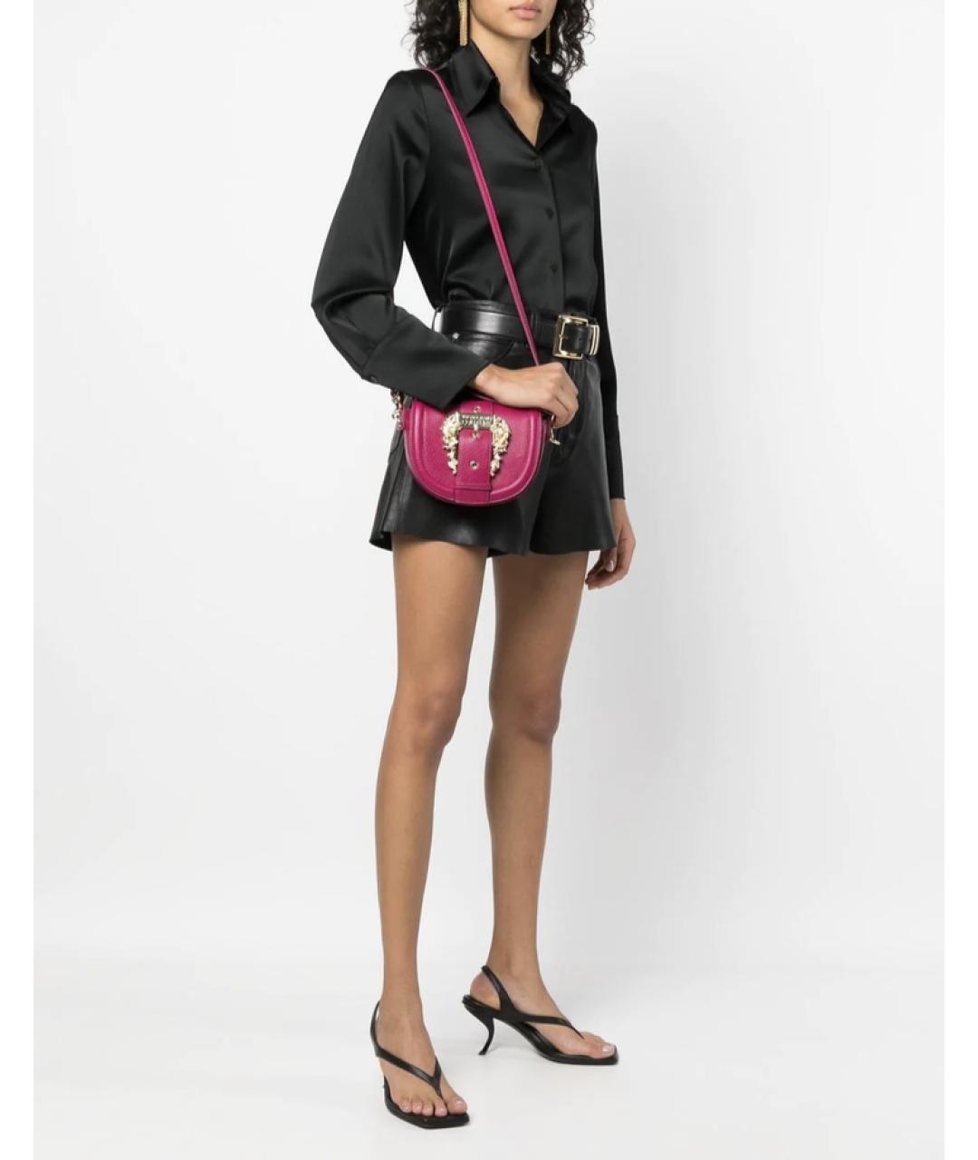 VERSACE JEANS COUTURE Бордовая сумка через плечо из искусственной кожи, фото 2