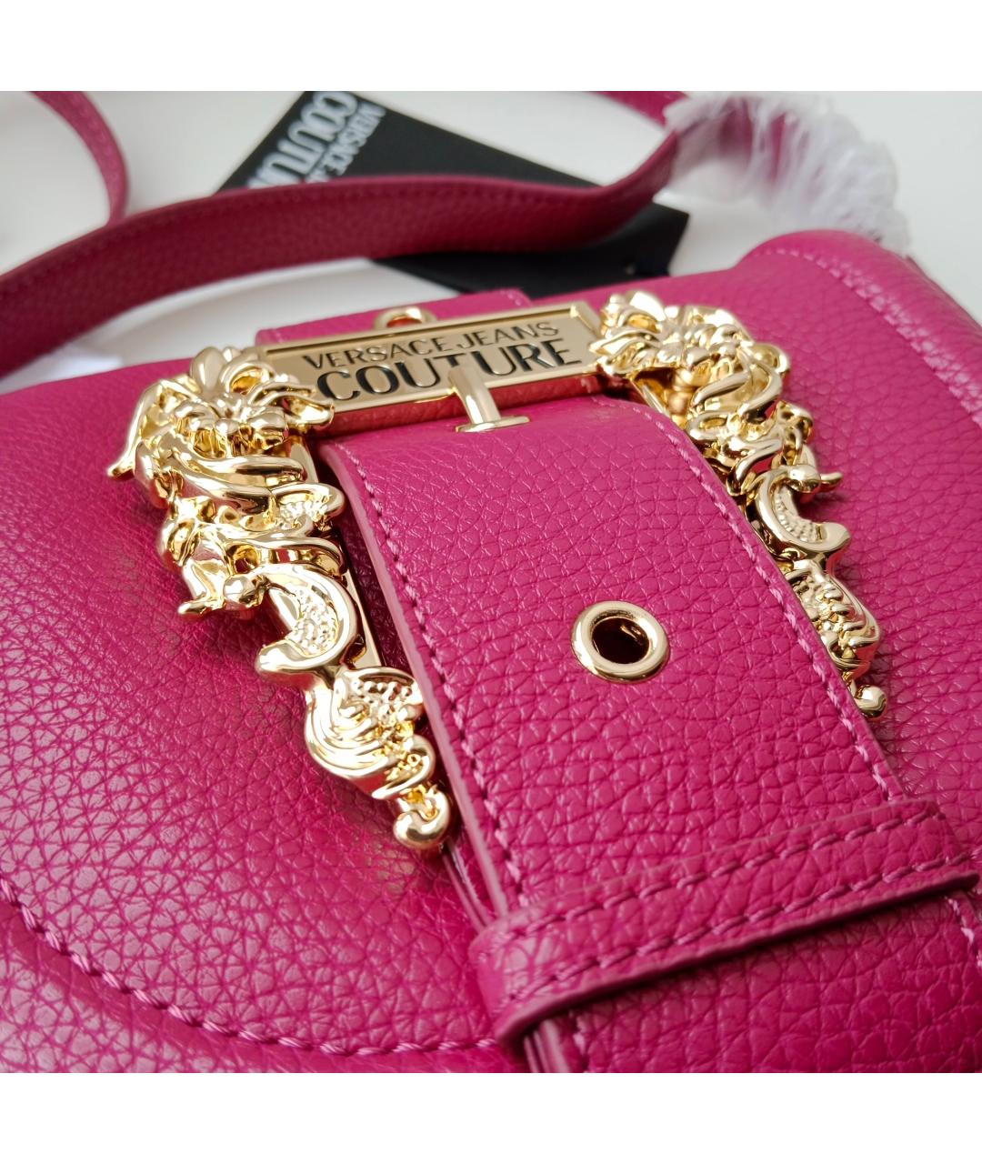 VERSACE JEANS COUTURE Бордовая сумка через плечо из искусственной кожи, фото 7