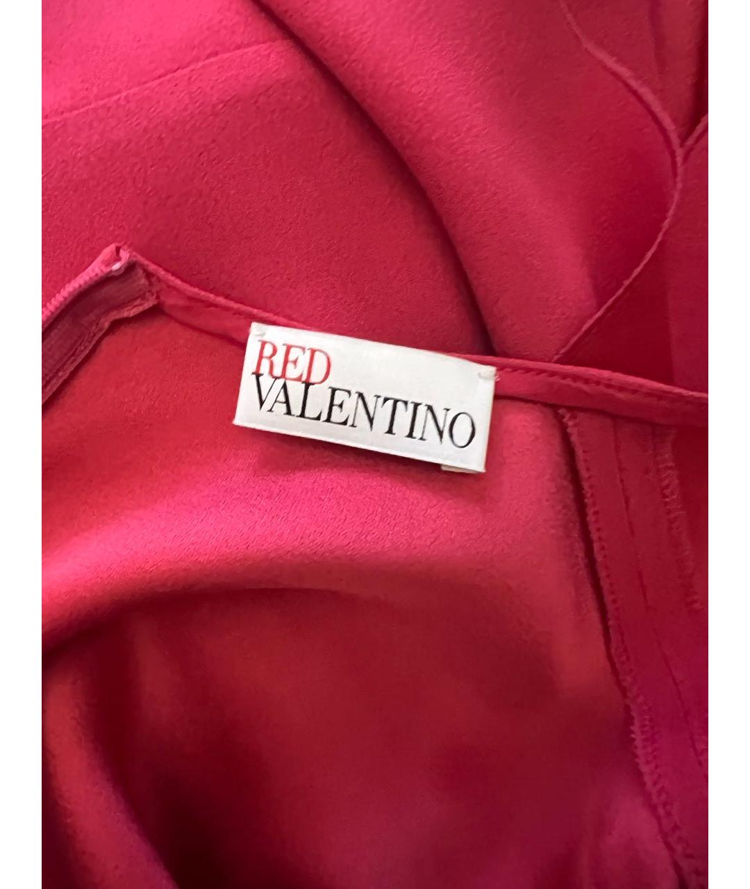 RED VALENTINO Фуксия вискозное коктейльное платье, фото 5