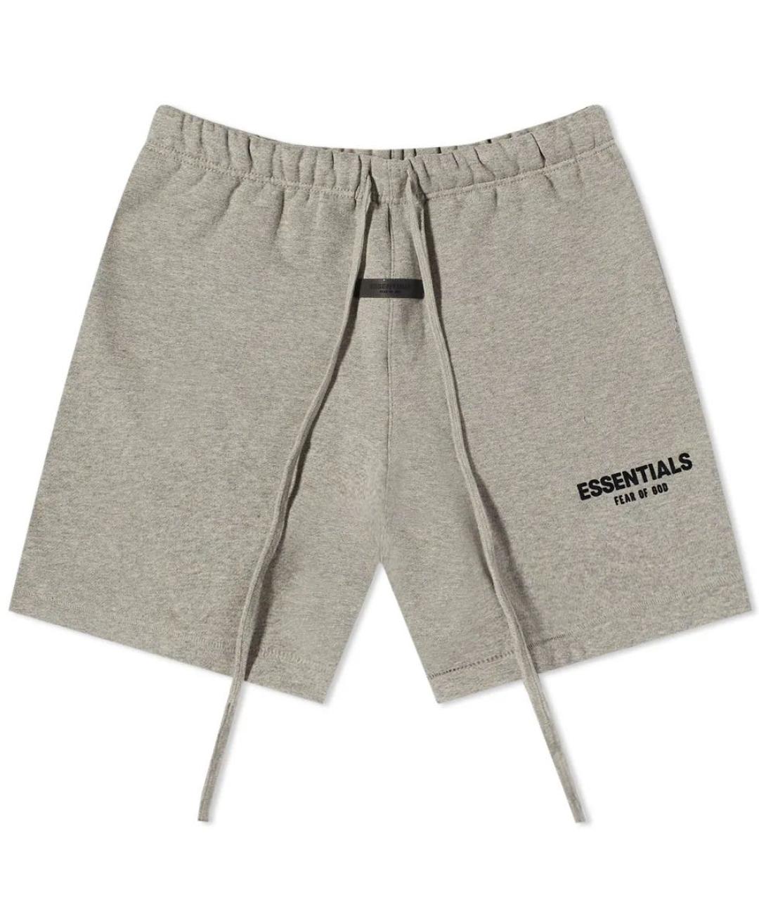 FEAR OF GOD ESSENTIALS Антрацитовые хлопковые шорты, фото 9