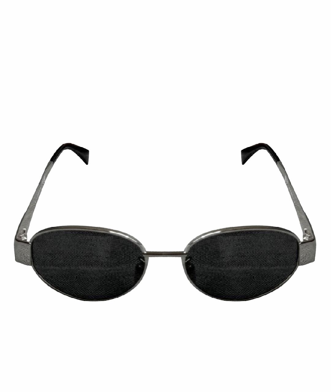 CELINE Серебряные металлические солнцезащитные очки, фото 1