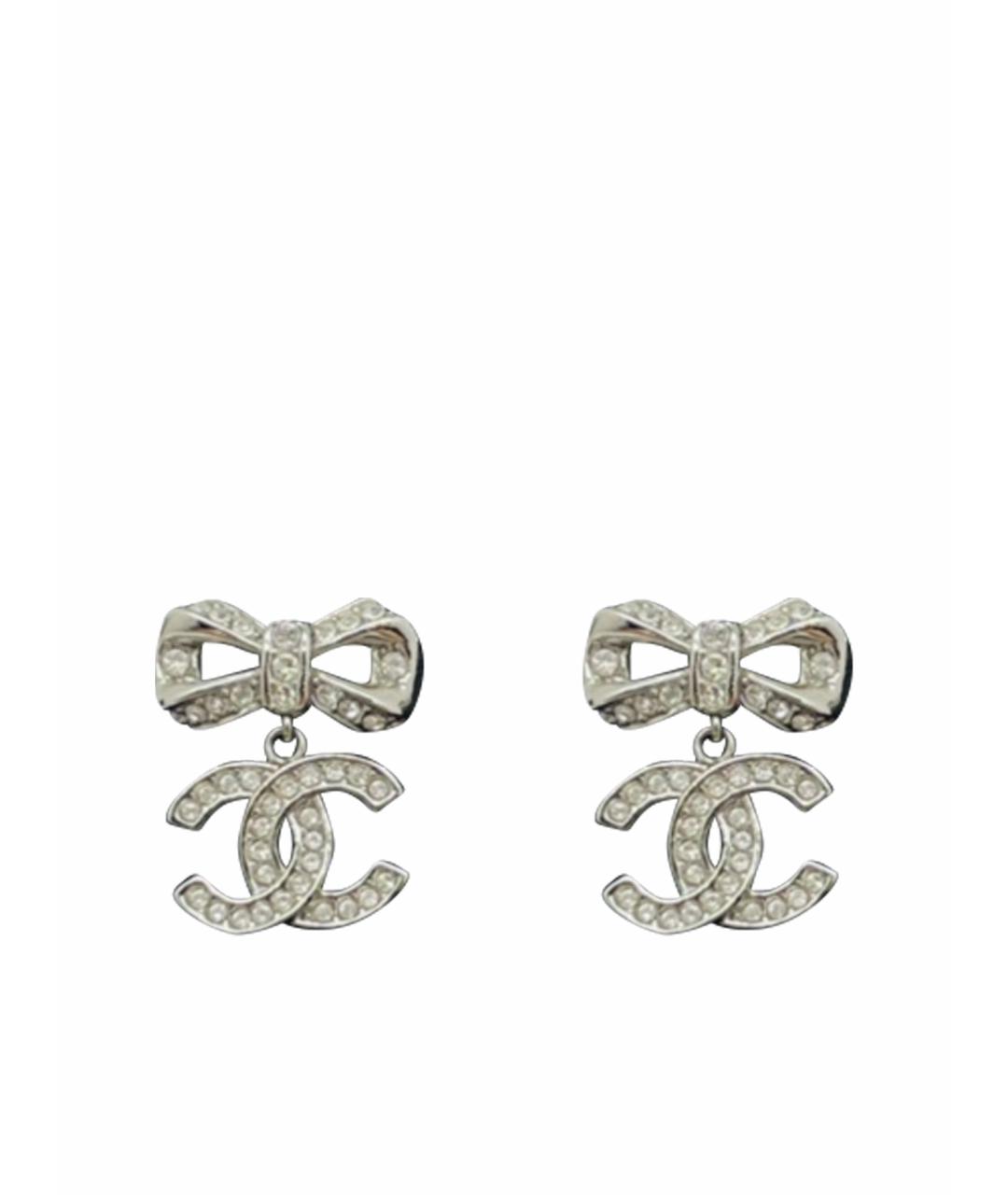 CHANEL Серебряные серьги, фото 1