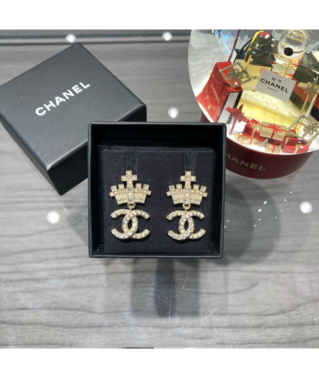 CHANEL Золотые серьги, фото 2