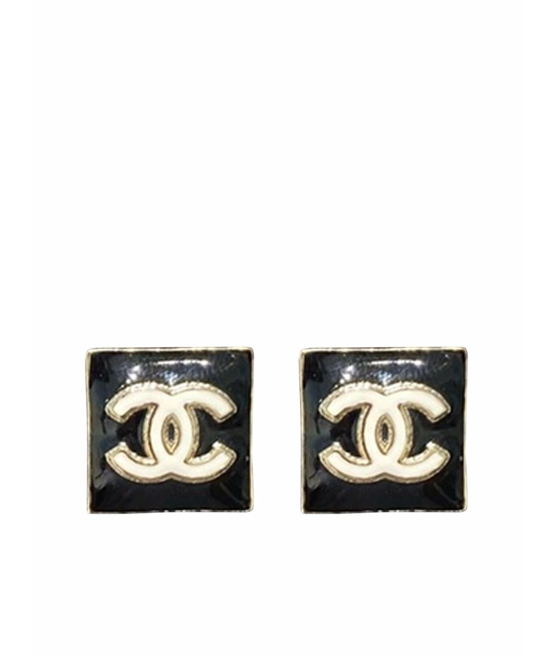 CHANEL Черные серьги, фото 1