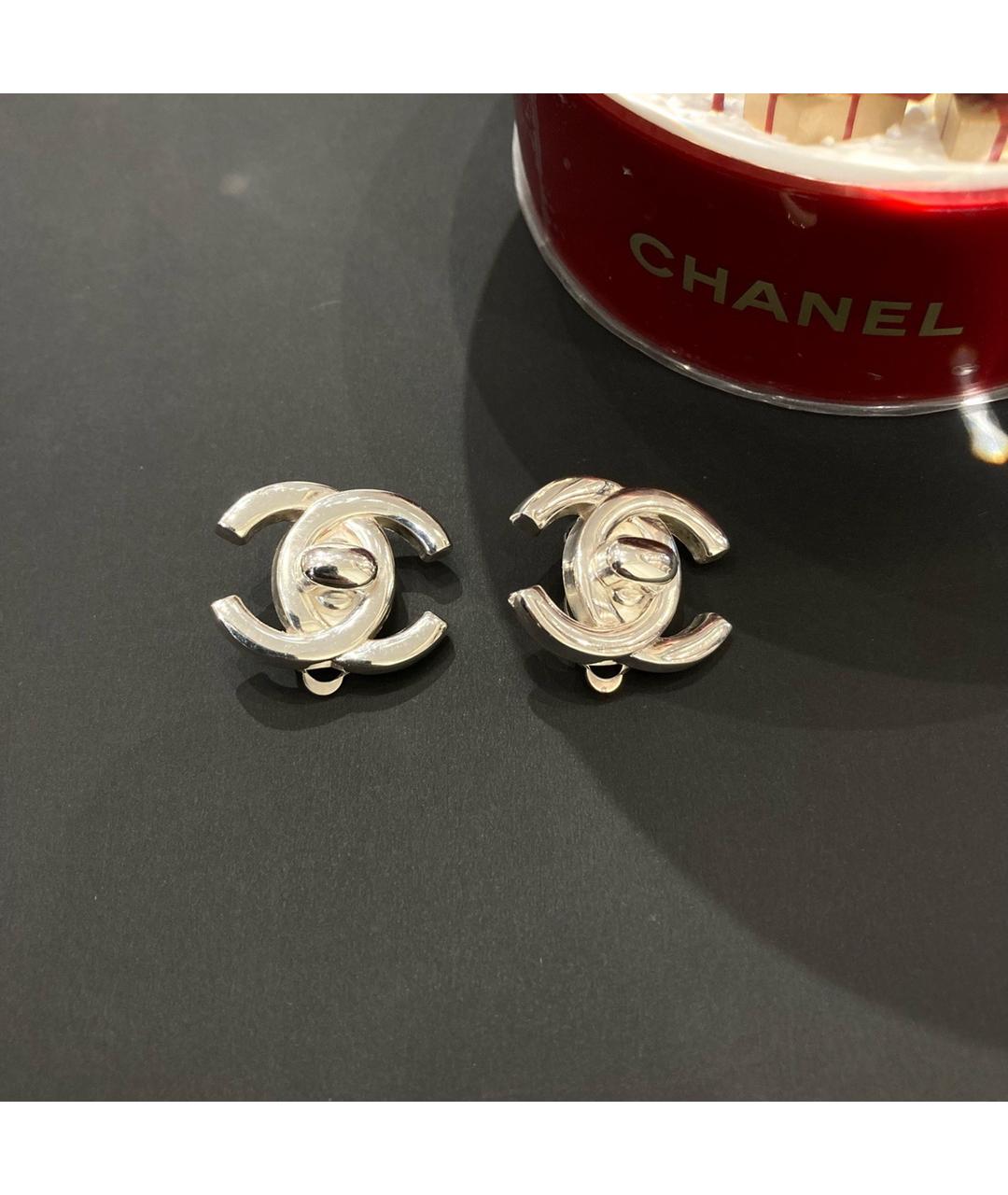 CHANEL Серебряные серьги, фото 2