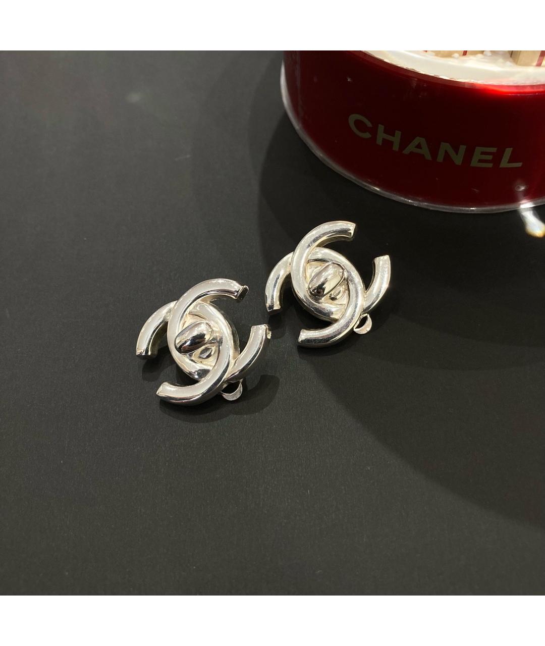 CHANEL Серебряные серьги, фото 4