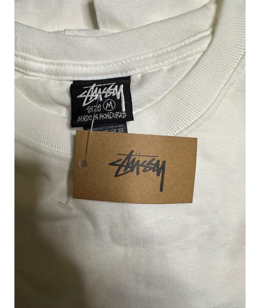 STUSSY Белая хлопковая футболка, фото 7