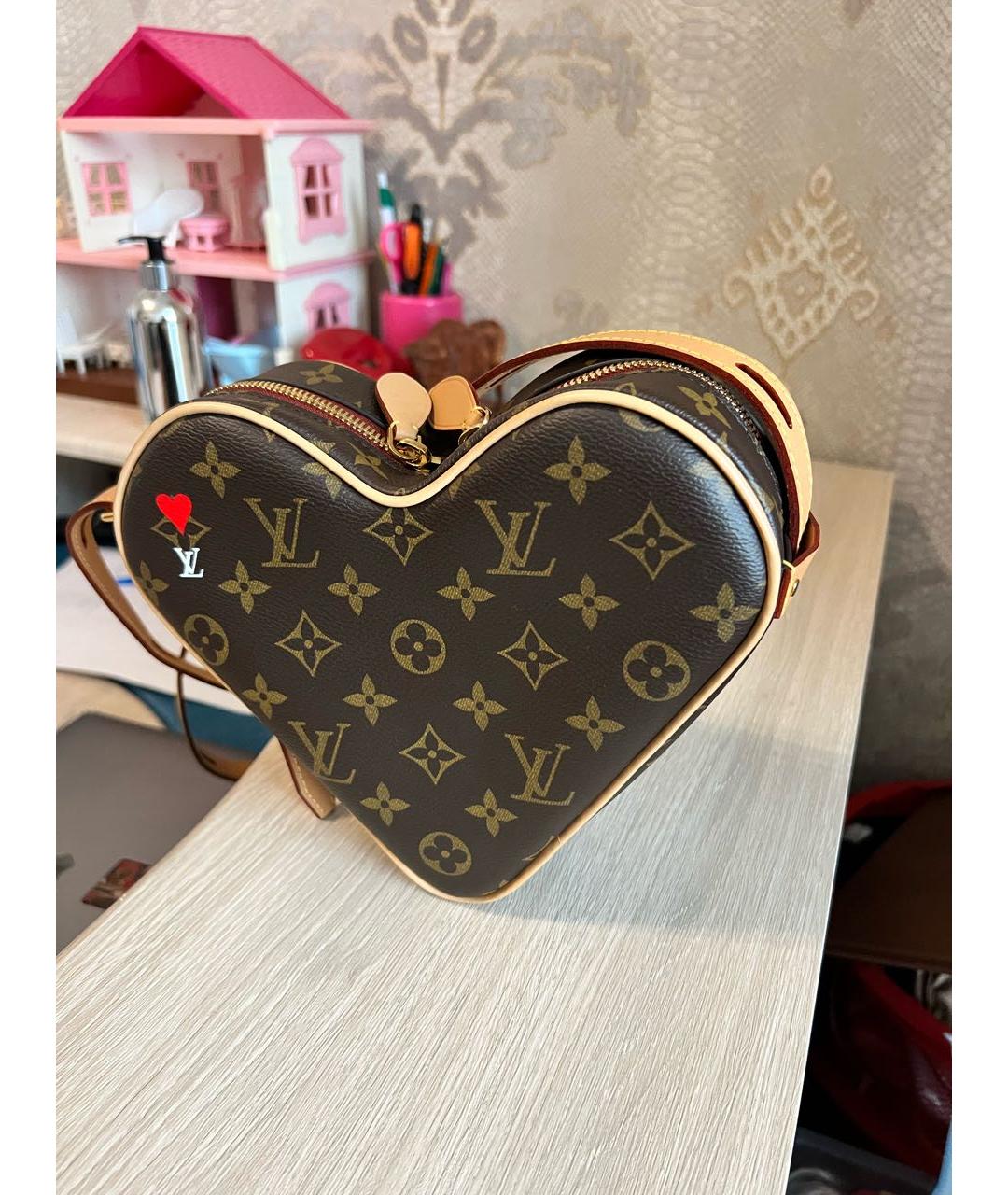 LOUIS VUITTON Коричневая сумка через плечо, фото 3