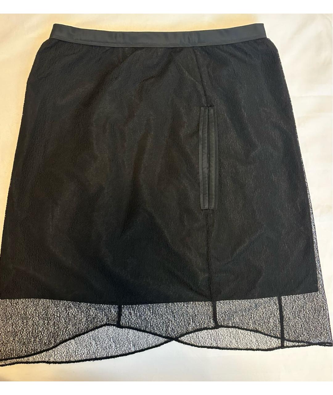CARVEN Черная полиэстеровая юбка мини, фото 4