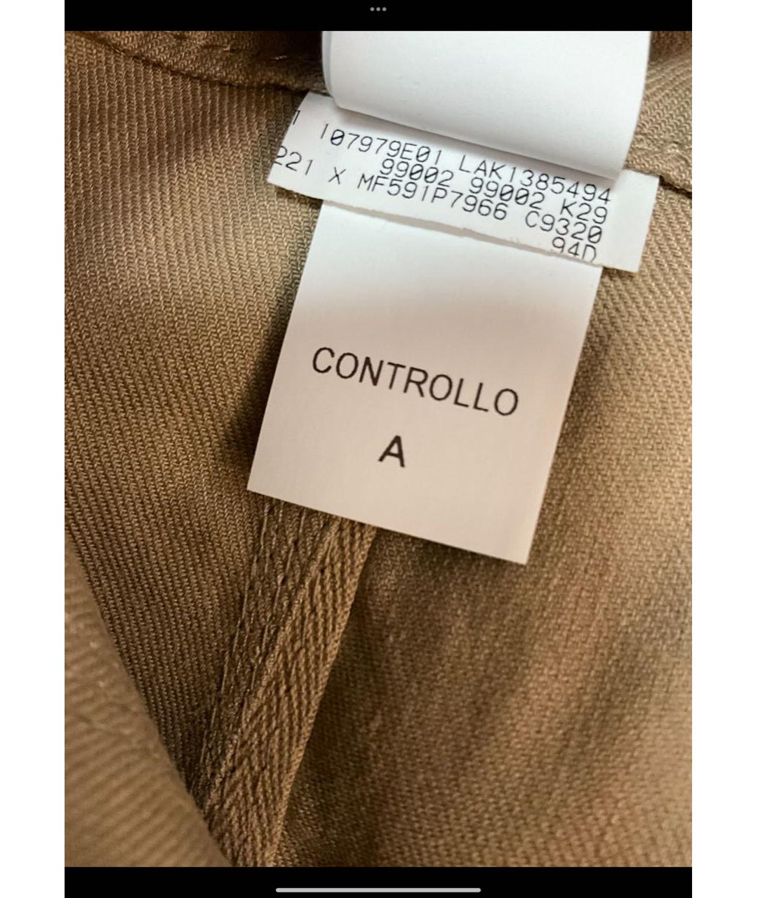 BRUNELLO CUCINELLI Коричневые хлопковые брюки широкие, фото 8