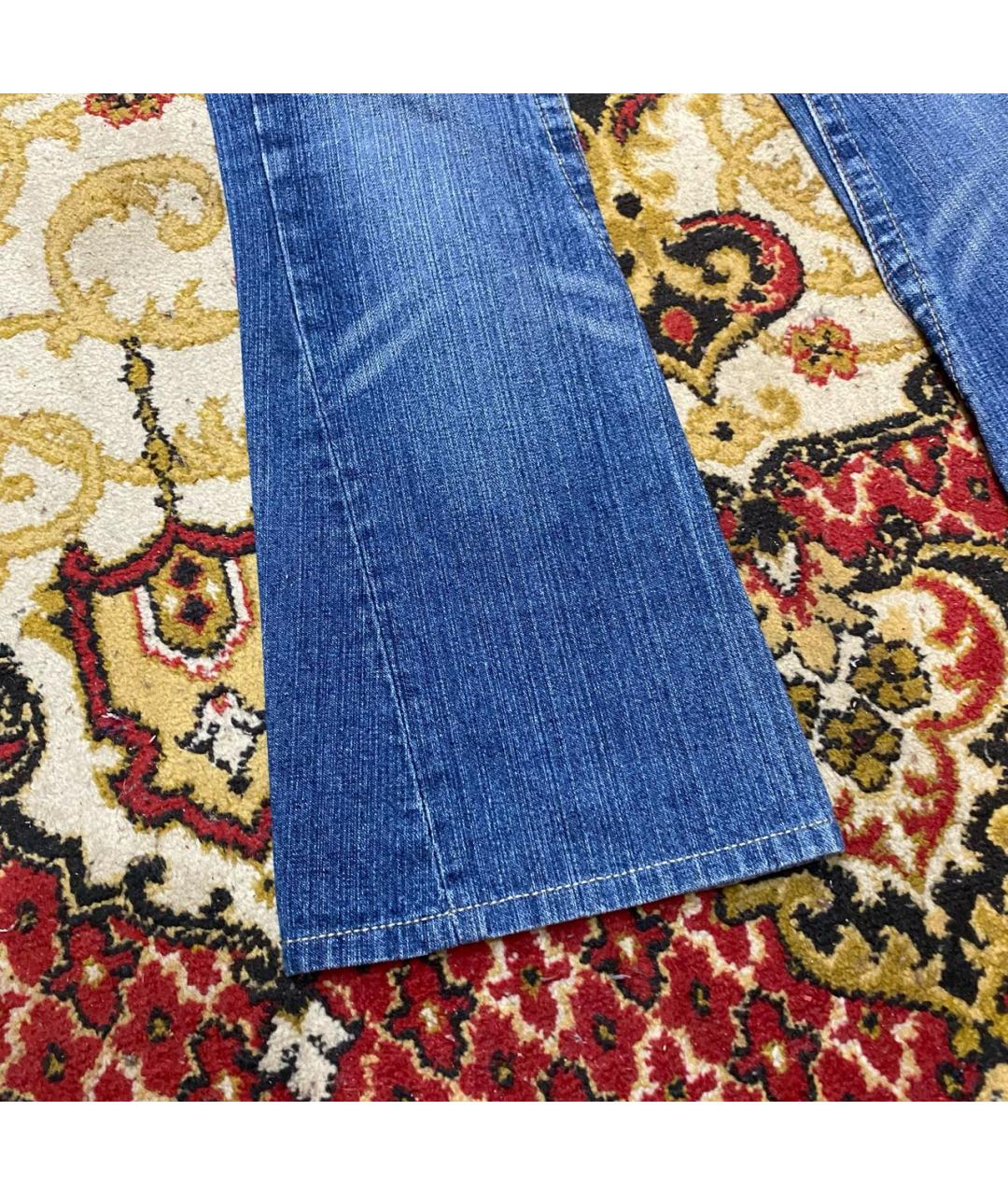 TRUE RELIGION Синие хлопковые джинсы клеш, фото 4