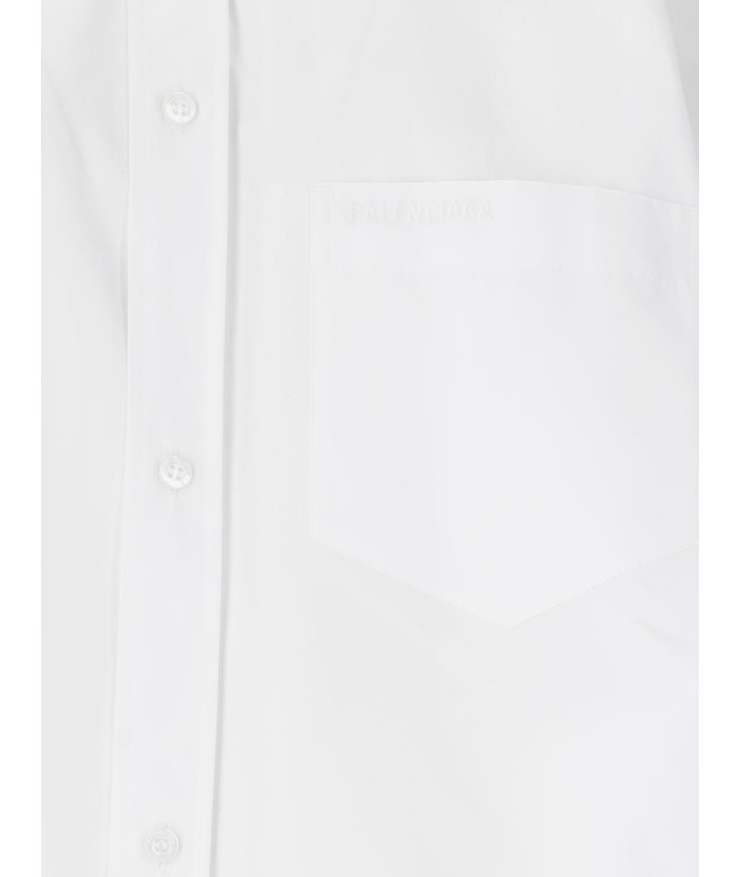 BALENCIAGA Белая хлопковая рубашка, фото 3