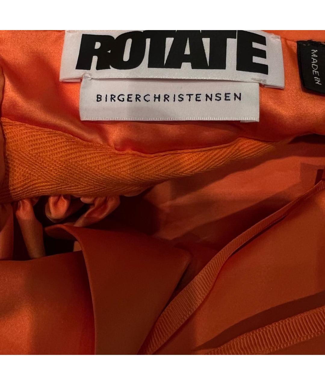ROTATE Оранжевое полиэстеровое коктейльное платье, фото 5