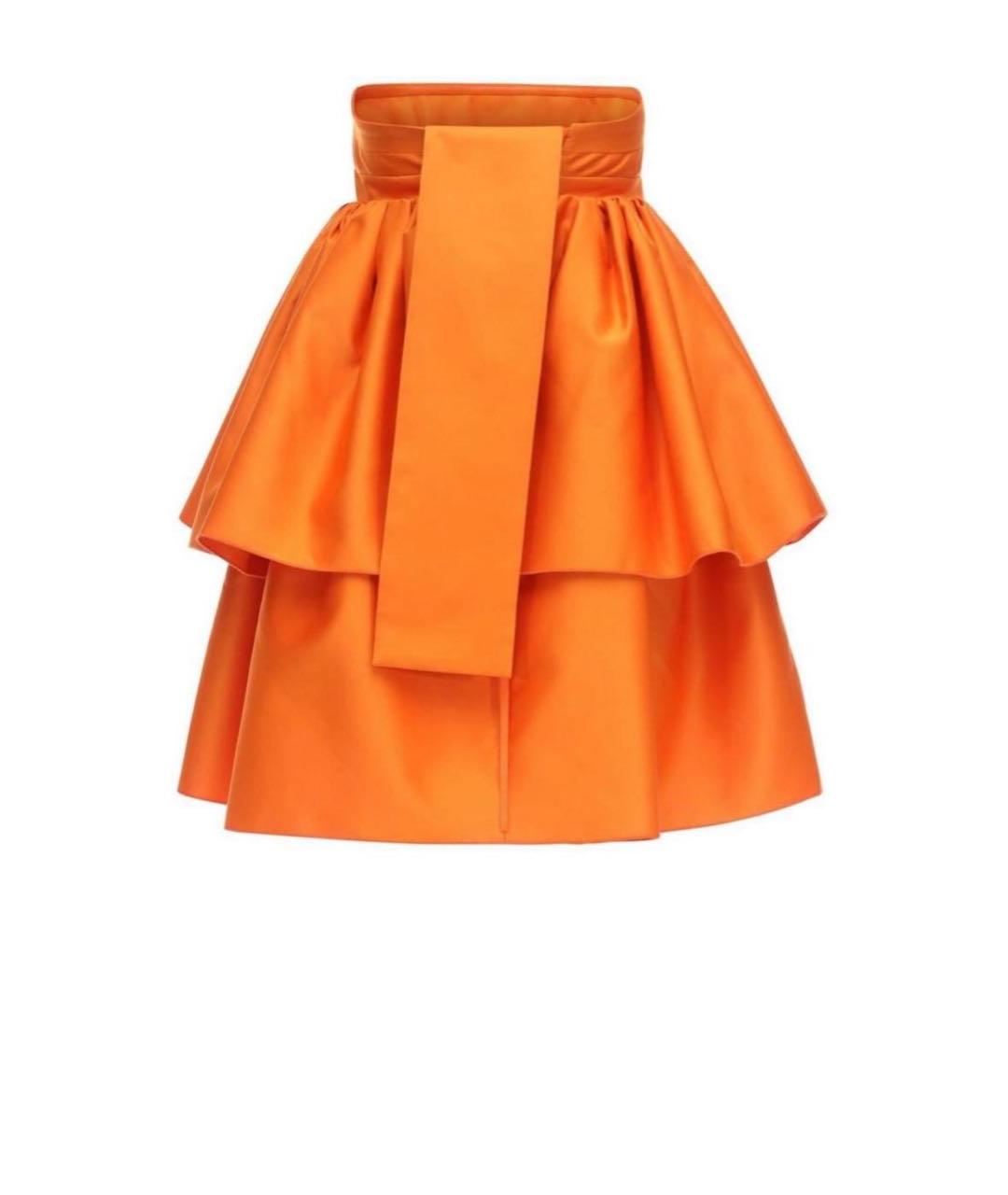 ROTATE Оранжевое полиэстеровое коктейльное платье, фото 3