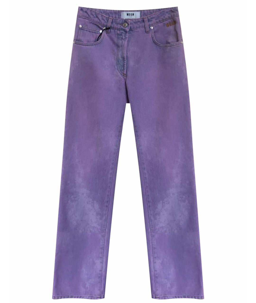 MSGM Фиолетовые прямые джинсы, фото 1