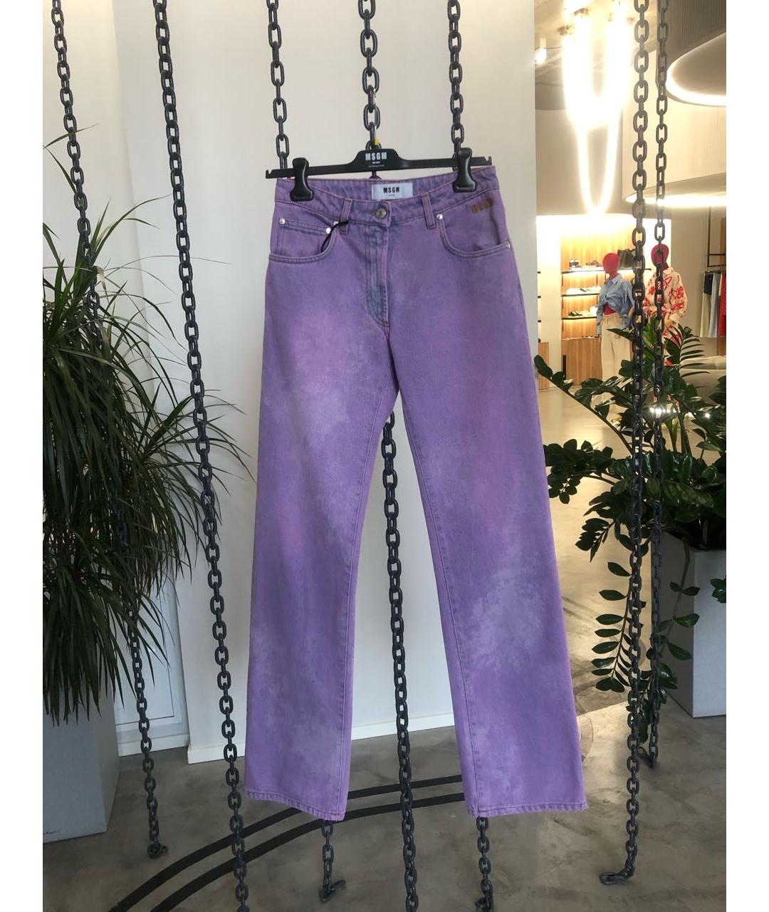 MSGM Фиолетовые прямые джинсы, фото 5