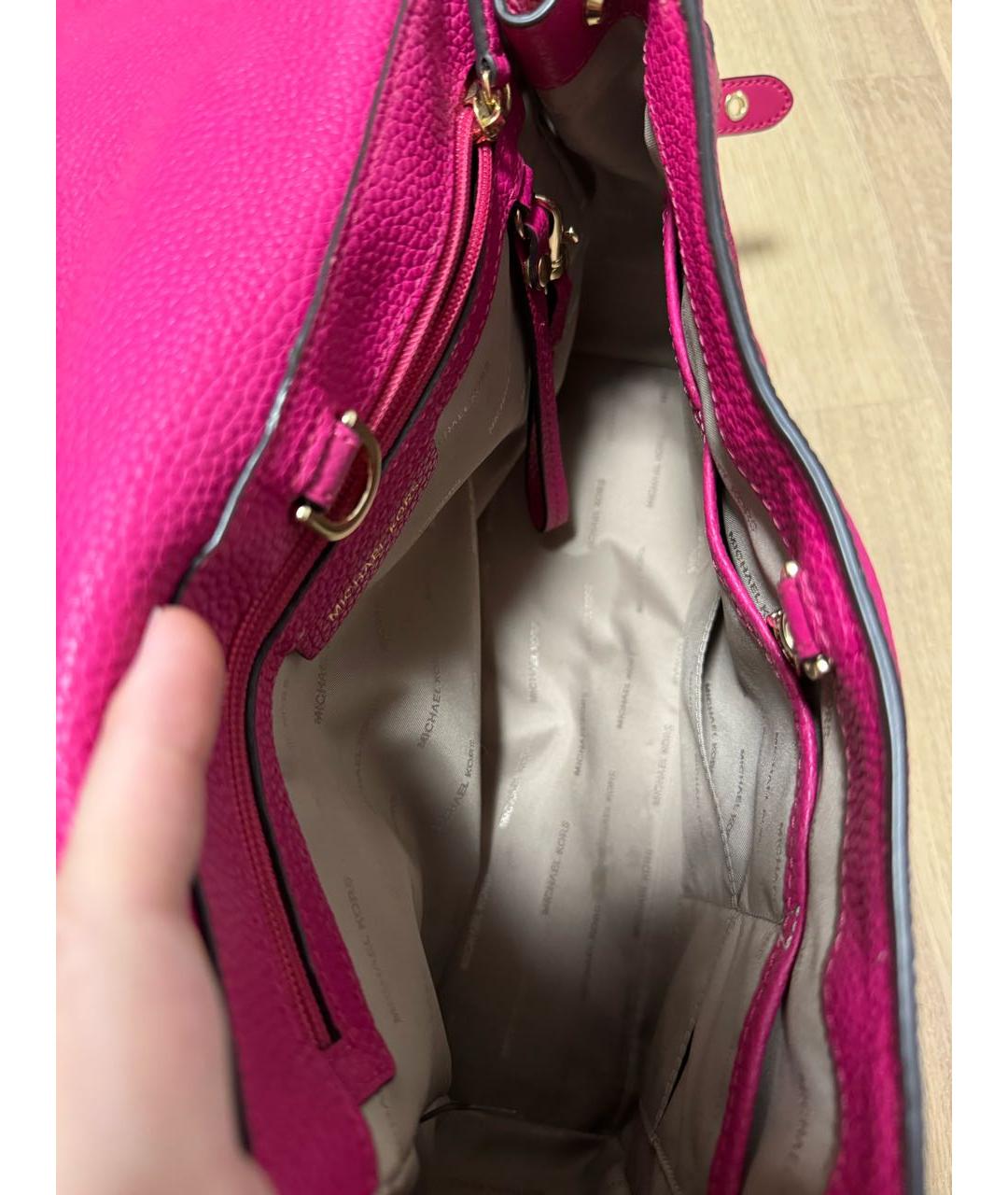 MICHAEL KORS Розовая сумка через плечо из искусственной кожи, фото 2